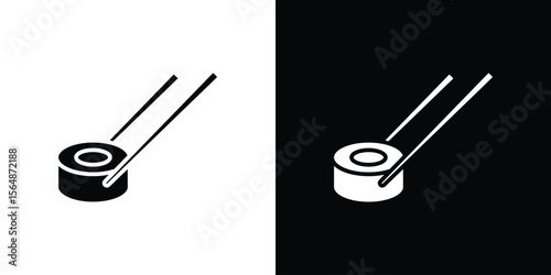 Sushi icon illustration doodle. Flat illustration vector set