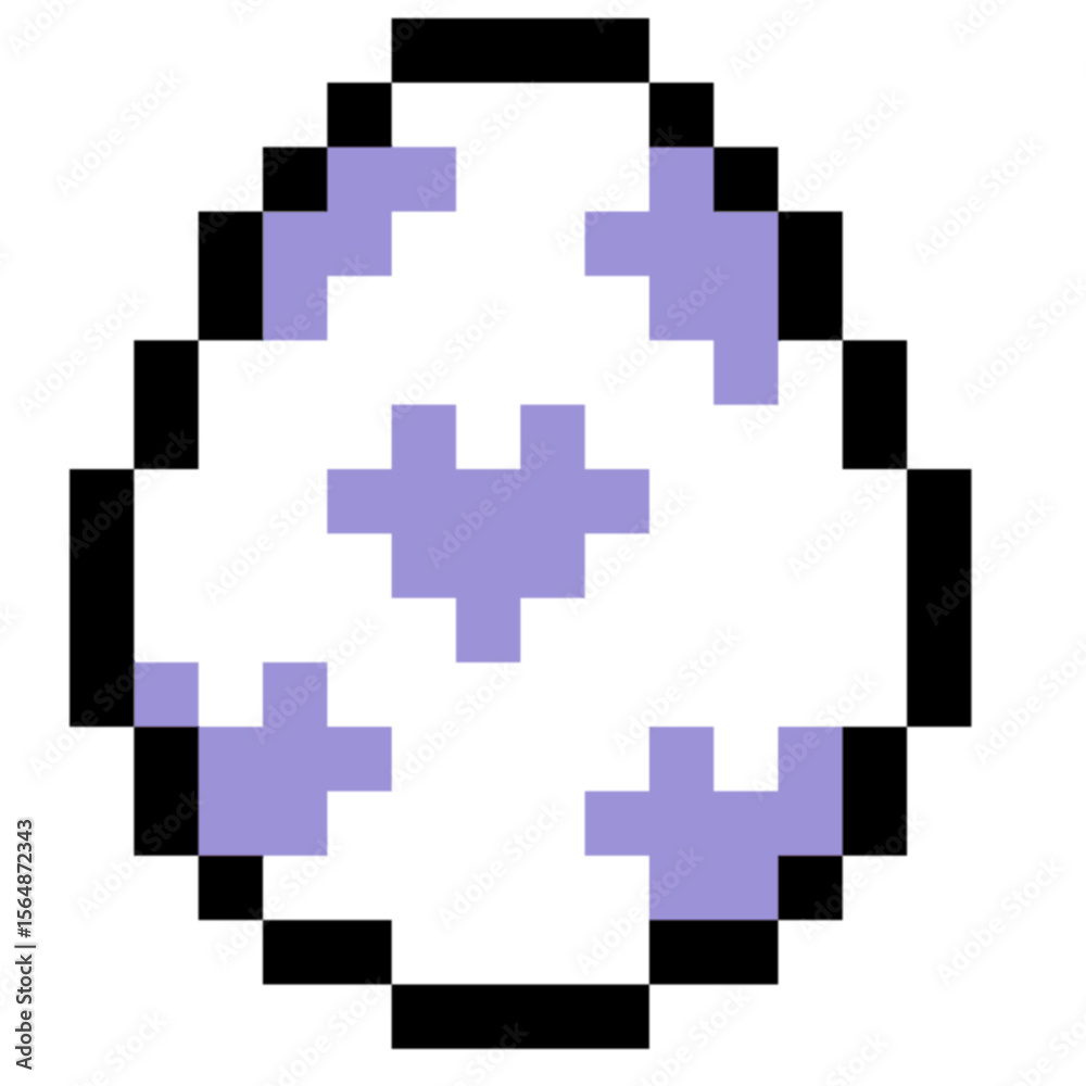 Purple Heart Pixel Egg Purple Heart Pixel Egg