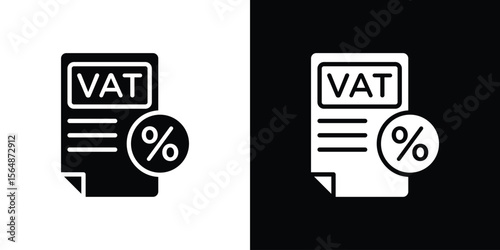 Value added tax VAT icon illustration doodle. Flat illustration vector set
