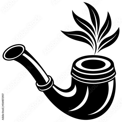 smoking pipe vector illustration
