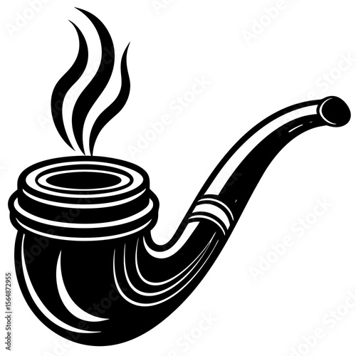 smoking pipe vector illustration