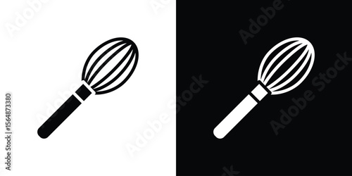 Whisk icon illustration doodle. Flat illustration vector set