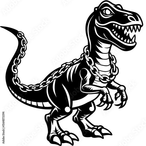 tyrannosaurus dinosaur vector illustration
