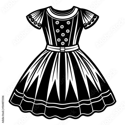 vector illustration of a dress