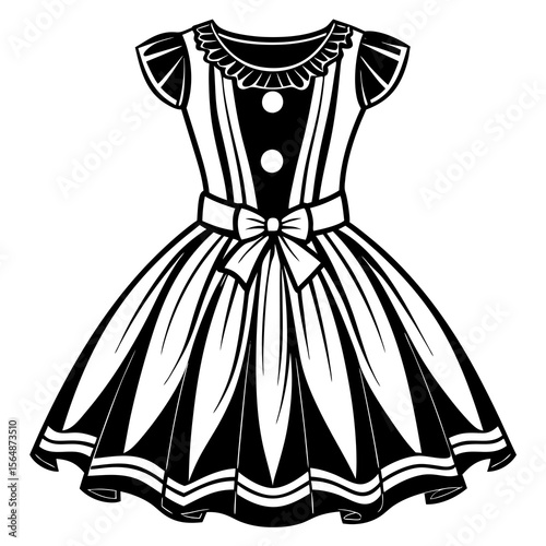 vector illustration of a dress