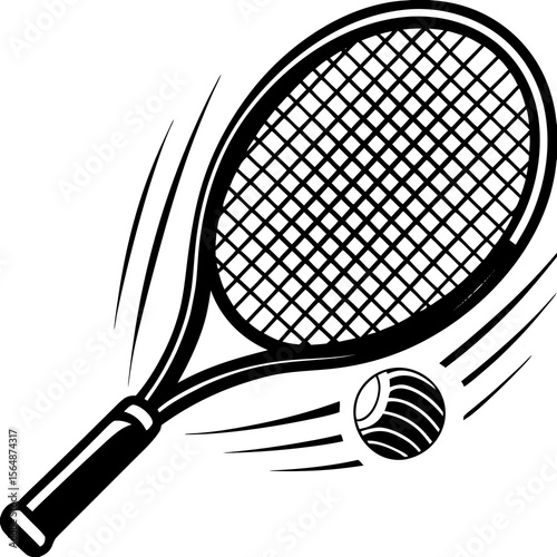 tennis racket and ball