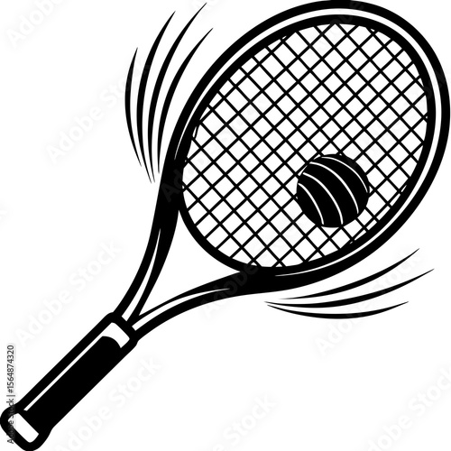 tennis racket and ball