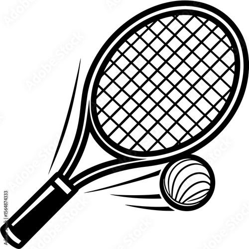 tennis racket and ball