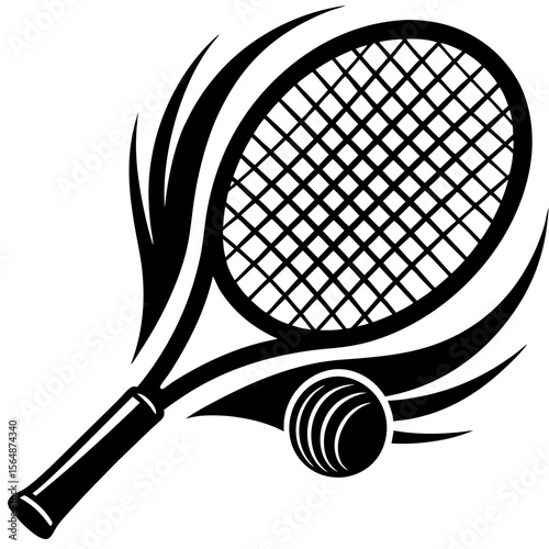 tennis racket and ball