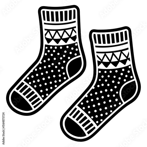 christmas sock vector illustration