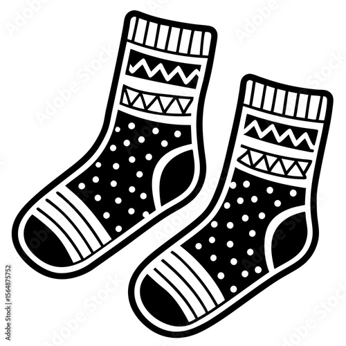 christmas socks vector illustration