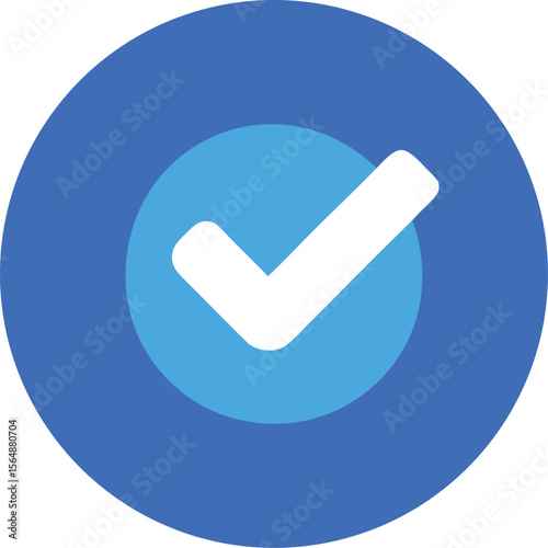 Green checkmark button: a 3D vector illustration of a correct choice symbol