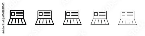 Bankbook icon web Vector collection in black strokes