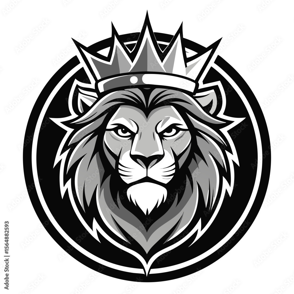 Fototapeta premium lion head vector illustration