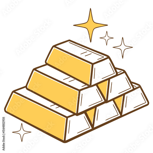 gold bars isolated on white