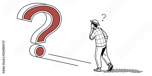 3D Question mark sign isolated on white background vector illustration