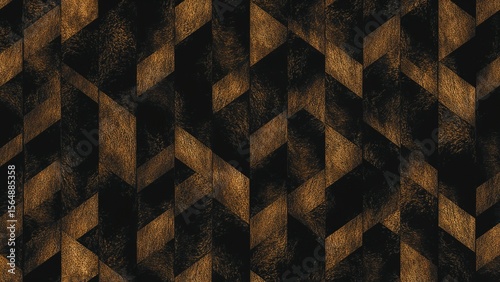 Modern geometric abstract background in black and gold