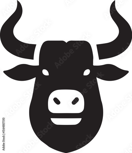 bull silhouette logo vector