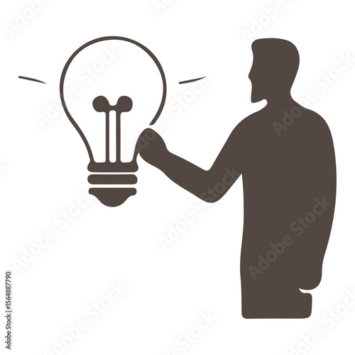 man with light bulb idea