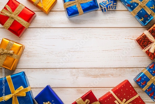 Festive gifts for Hanukkah and Christmas adorning a white tree with bright decorations