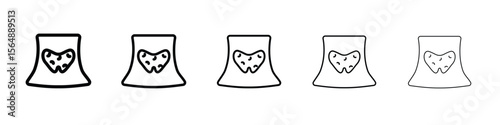 Thyroid icon web Vector collection in black strokes
