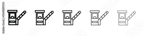 Toll road icon web Vector collection in black strokes