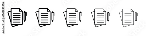 Wills and trusts icon web Vector collection in black strokes
