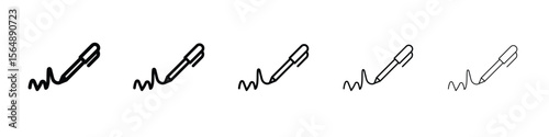 Write icon web Vector collection in black strokes