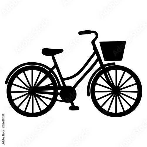 vintage bicycle on white background