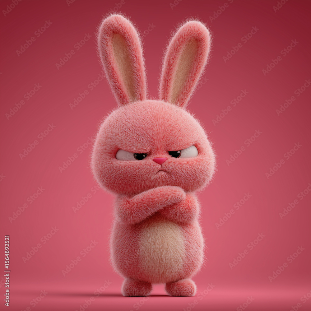 Fototapeta premium lapin pour enfant sur fond de couleur