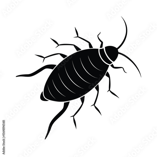 flea silhouette vector illustration