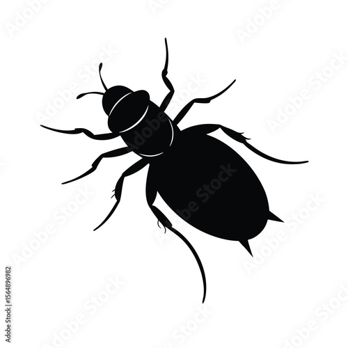 flea silhouette vector illustration
