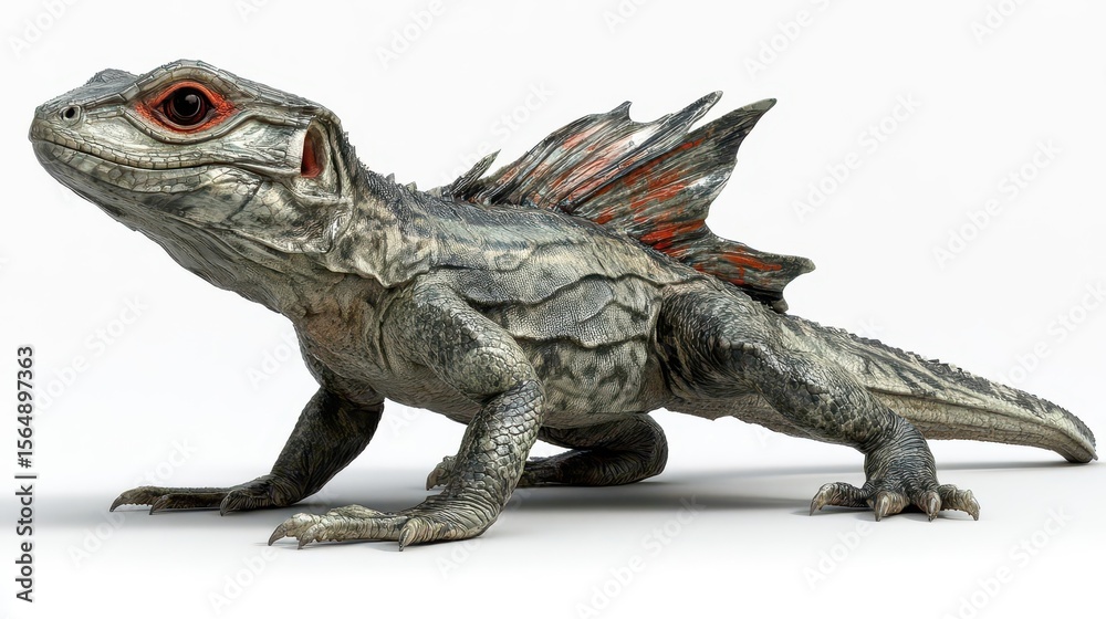 Obraz premium Fantanstic Reptile with Sail