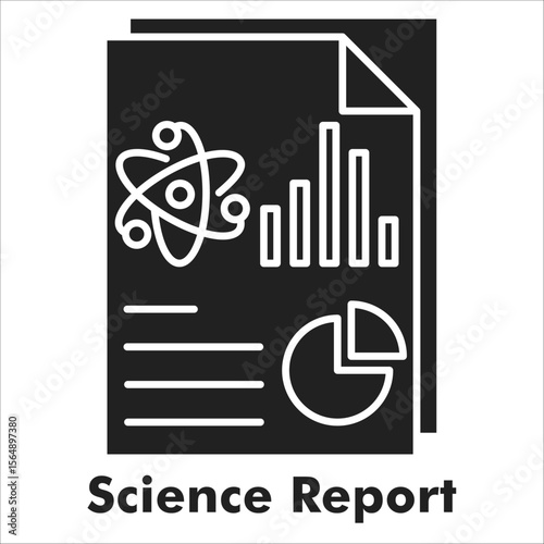 Science Report Icon - Glyph Style