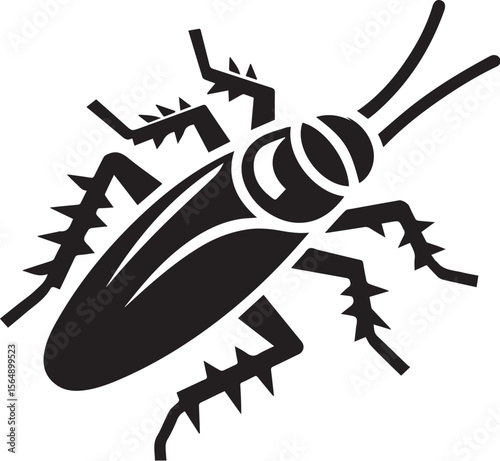 silhouettes of cockroaches vector design