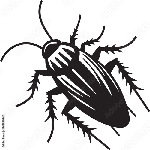 silhouettes of cockroaches vector design