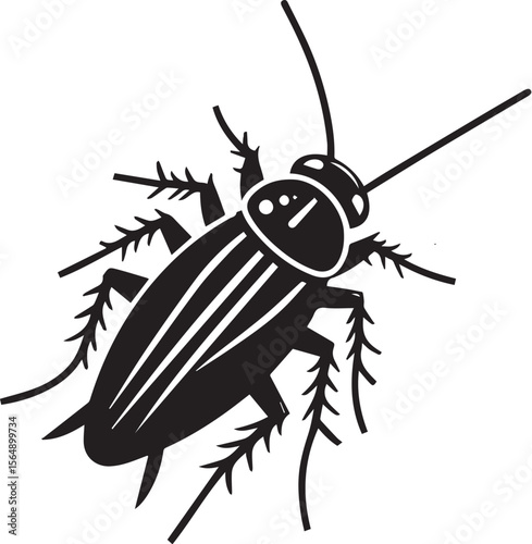 silhouettes of cockroaches vector design