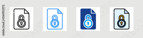 Confidential Icon Collection Set Multiple Style