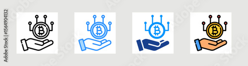 Cryptocurrency Icon Collection Set Multiple Style