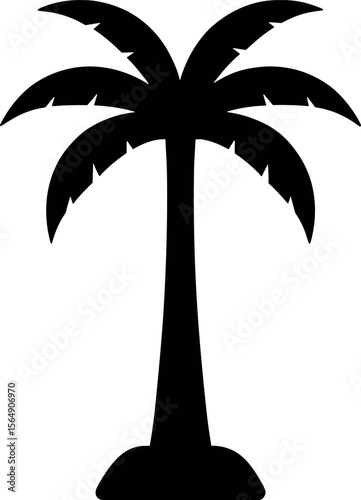 Palm Tree vector black silhouette design