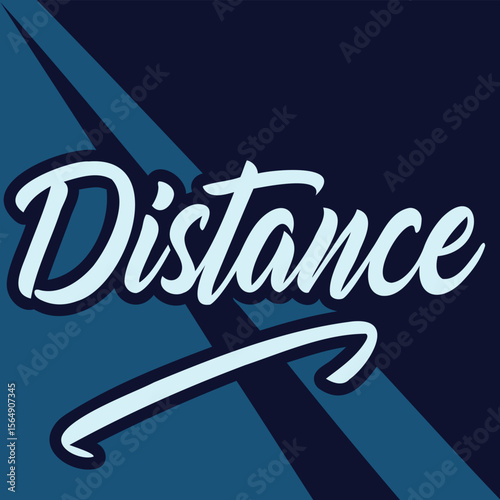Distance Calligraphy Script with Abstract Background Vector