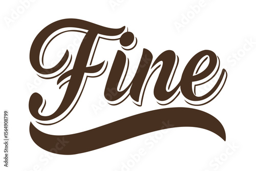 Fine Elegant Script Lettering with Outline Vector