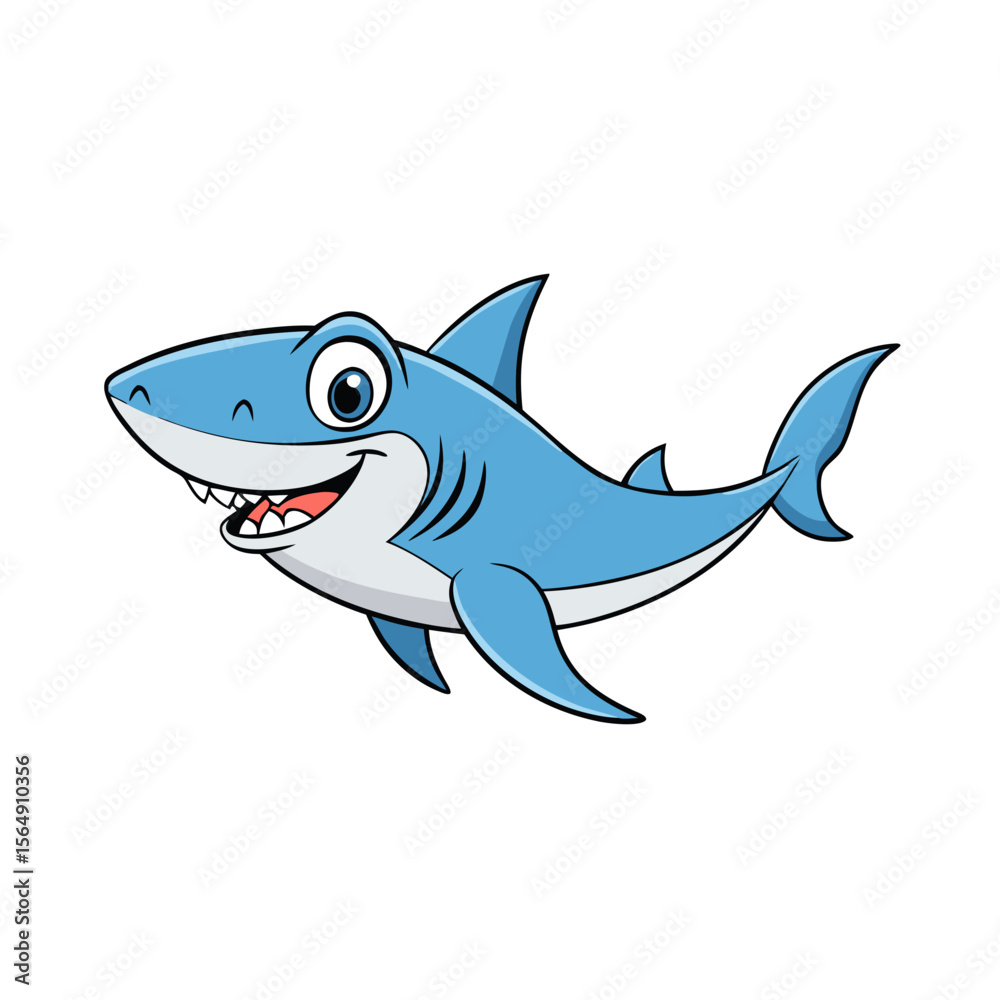 Fototapeta premium vector illustration of shark