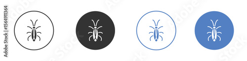 Cockroach icon Thin line design. Vector Graphic. EPS 10