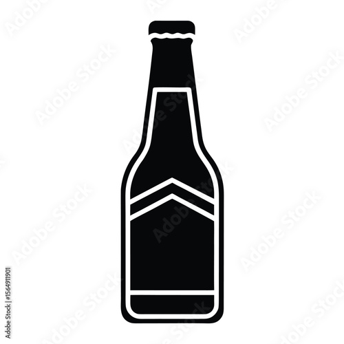 beer bottle isolated on white