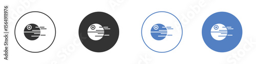 Death star icon Thin line design. Vector Graphic. EPS 10