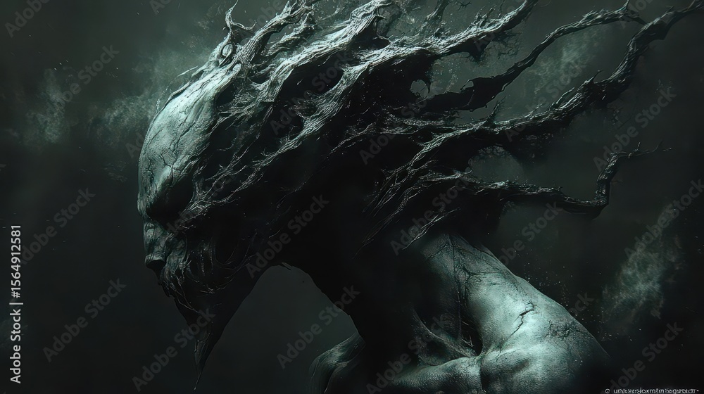 Naklejka premium Dark Fantasy Creature Art