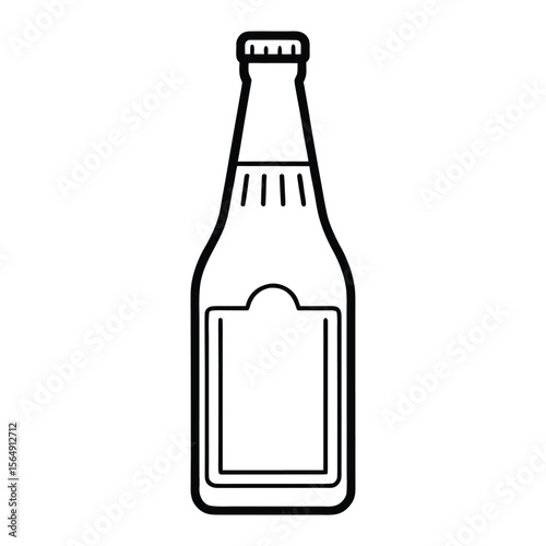 beer bottle isolated on white