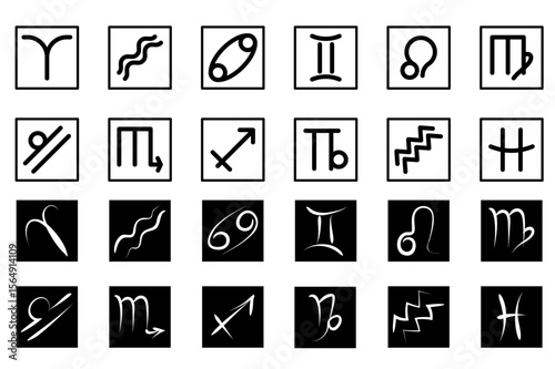 Exploring the intricate symbols of the zodiac in a modern artistic representation