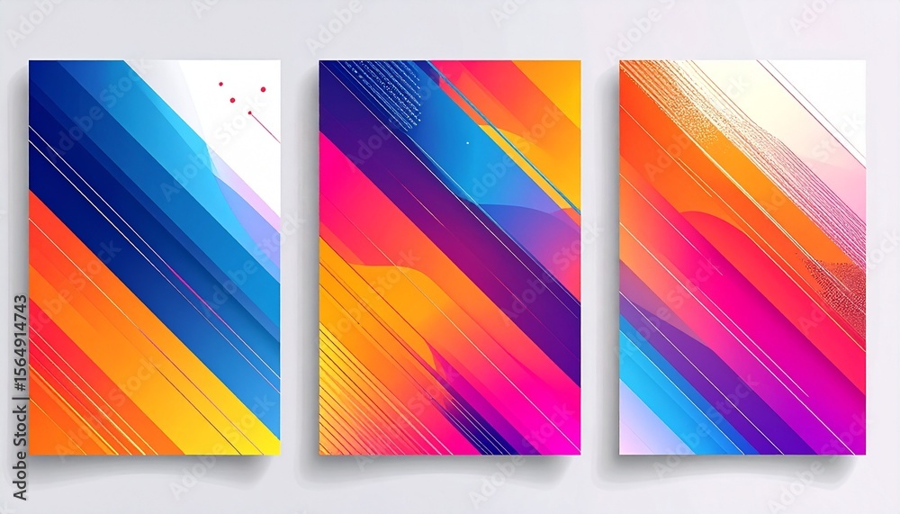 Naklejka premium Creative Covers Or Horizontal Posters In Modern Minimal Style For Corporate Identity,